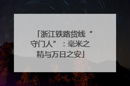 浙江铁路货线“守门人”：毫米之精与万日之安